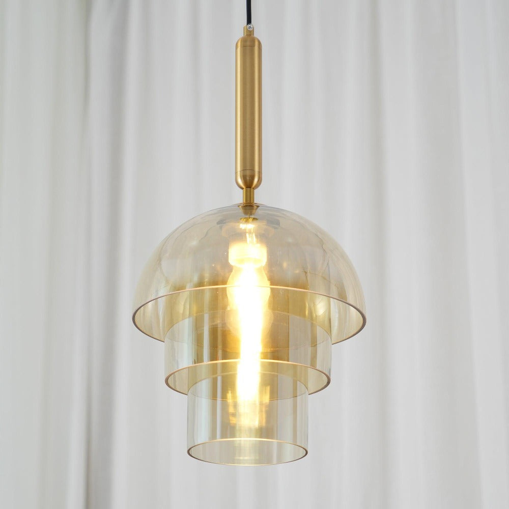 Double Glass Dome Kitchen Pendant Chandelier