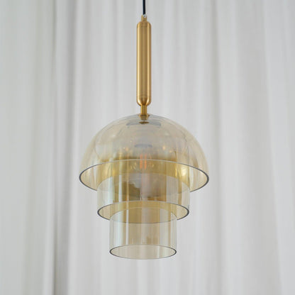 Double Glass Dome Kitchen Pendant Chandelier