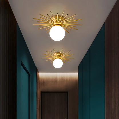 Gold Metal Living Room Chandelier-[Modern pendant lighting for bedroom and living space]-Demolights UK