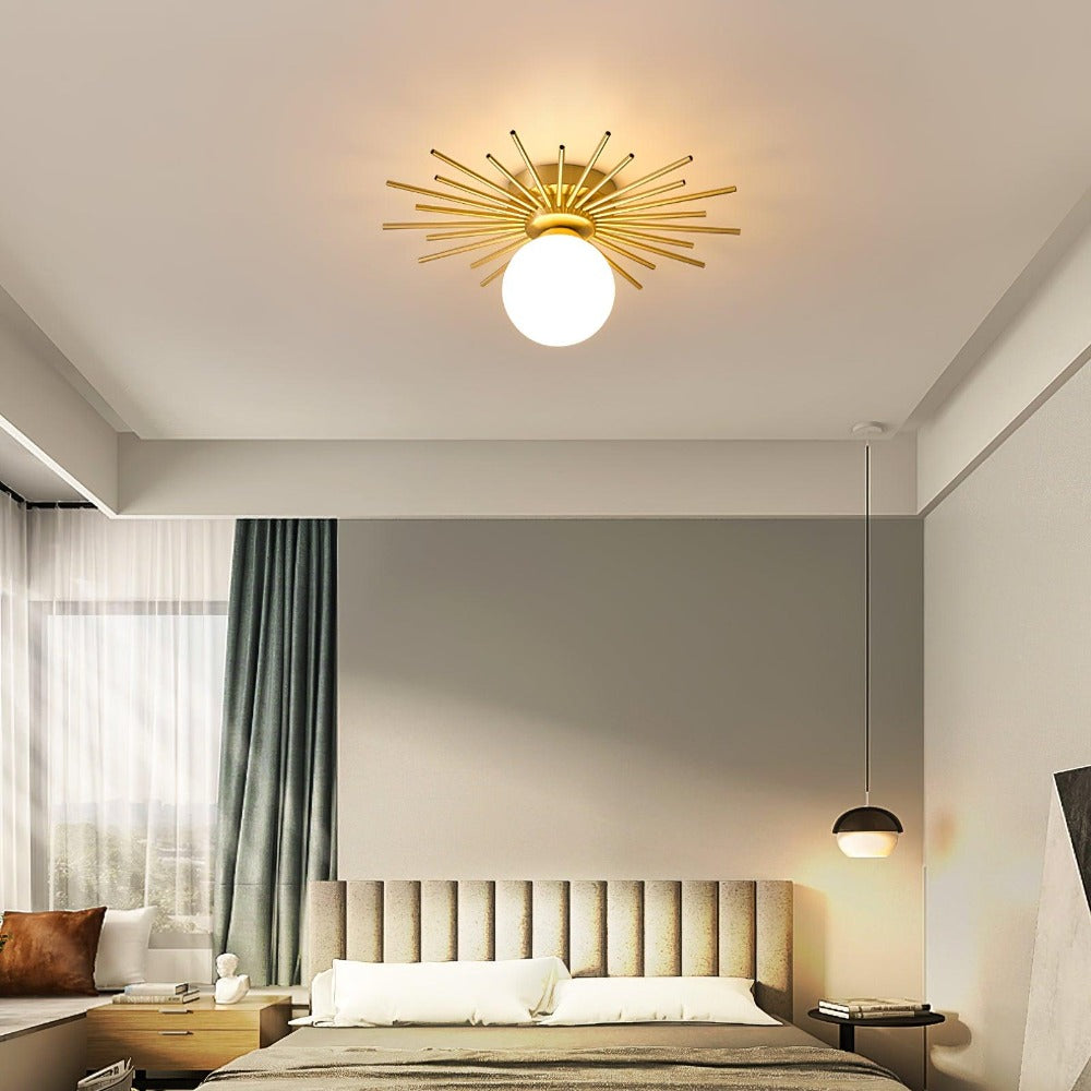 Gold Metal Living Room Chandelier