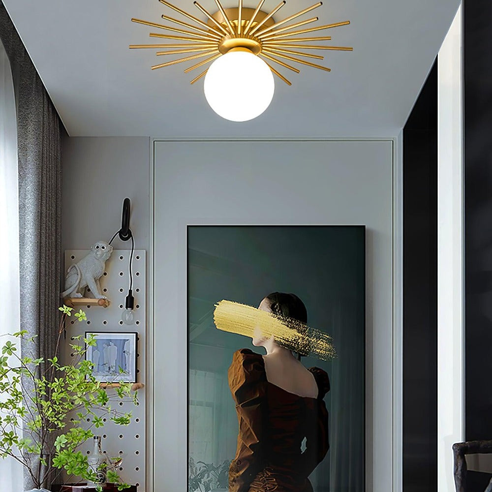 Gold Metal Living Room Chandelier