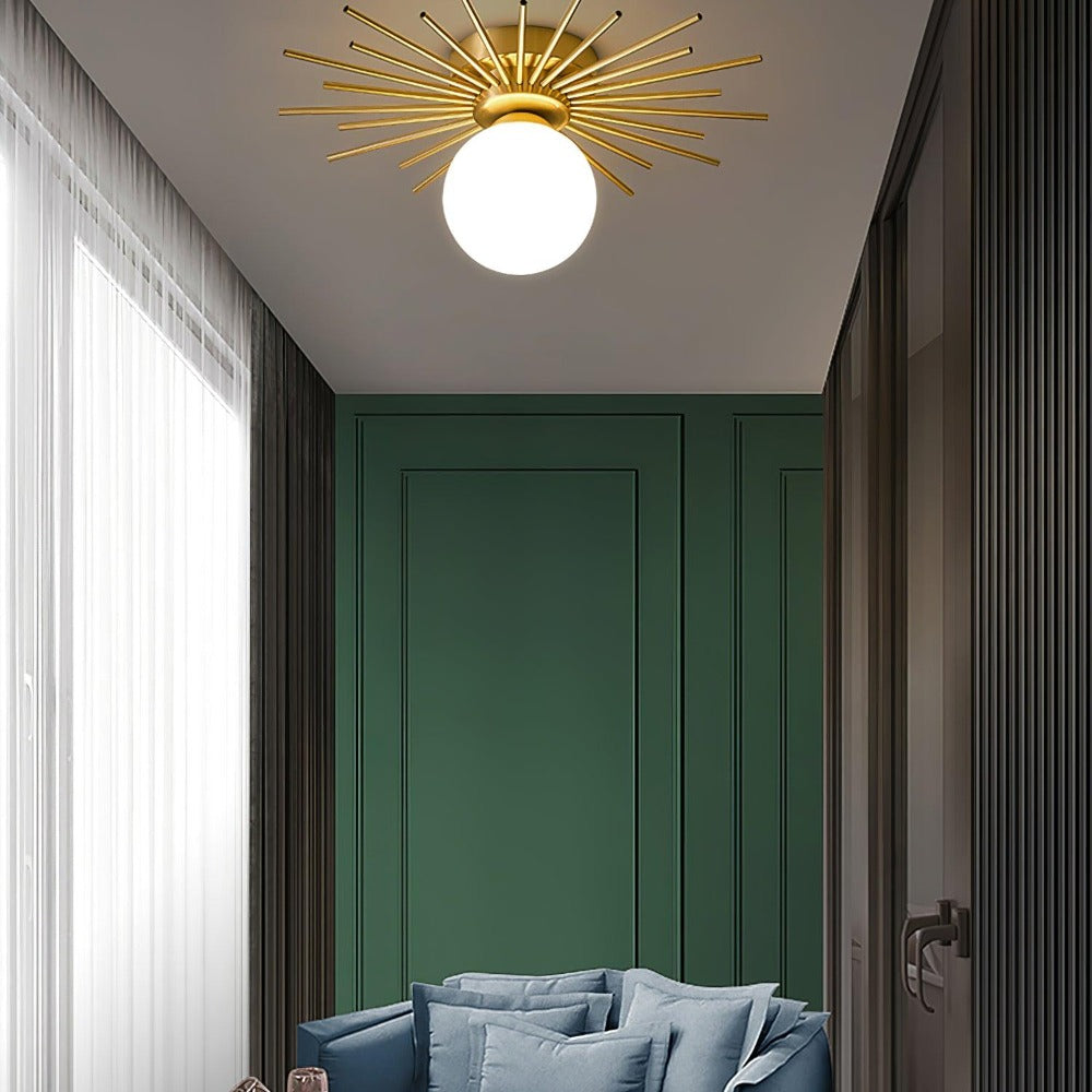 Gold Metal Living Room Chandelier