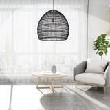 Load image into Gallery viewer, Basket Rattan Woven Pendant Light Shades Black