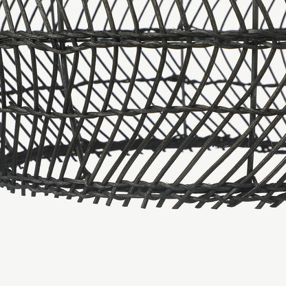 Basket Rattan Woven Pendant Light Shades Black