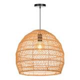 Load image into Gallery viewer, Handwoven Rattan Basket Pendant Light – Boho Coastal Ceiling Lamp