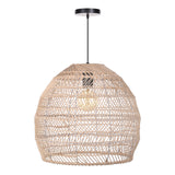 Load image into Gallery viewer, Handwoven Rattan Basket Pendant Light – Boho Coastal Ceiling Lamp