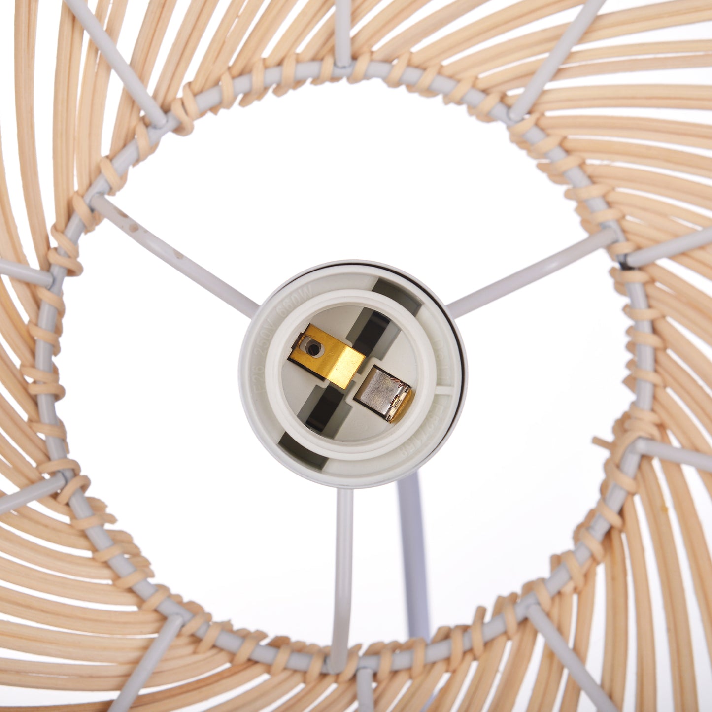 Hand-Woven Rattan Dome Pendant Light - Organic Boho Wicker Chandelier