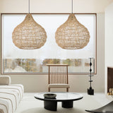 Load image into Gallery viewer, Traditional Pendant Light With Woven Shade