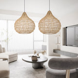 Load image into Gallery viewer, Traditional Pendant Light With Woven Shade