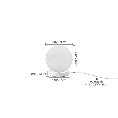 Modern Moon Globe Floor Lamp - Hemp Fiber Orb Table Light