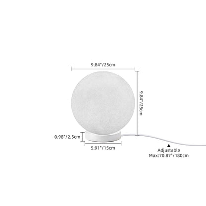 Modern Moon Globe Floor Lamp - Hemp Fiber Orb Table Light