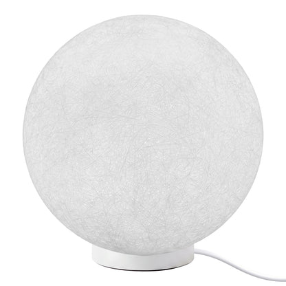 Modern Moon Globe Floor Lamp - Hemp Fiber Orb Table Light