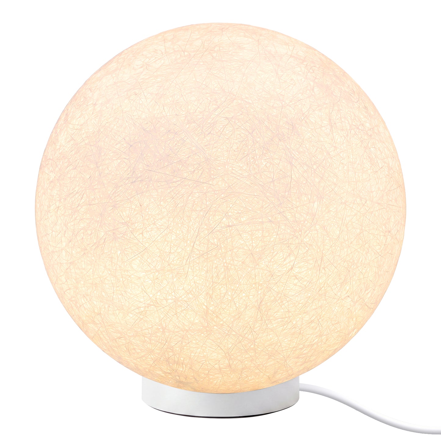 Modern Moon Globe Floor Lamp - Hemp Fiber Orb Table Light