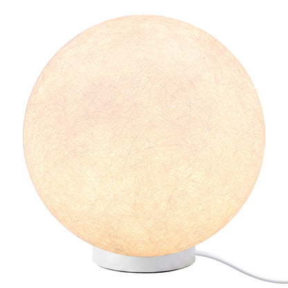Modern Moon Globe Floor Lamp - Hemp Fiber Orb Table Light
