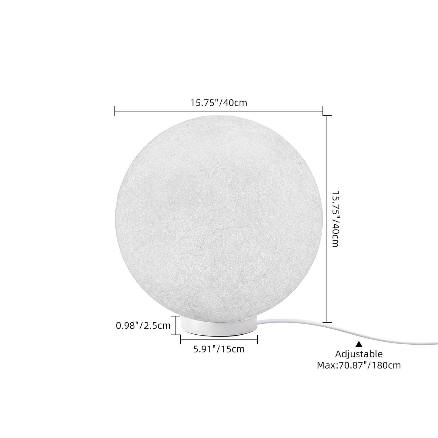 Modern Moon Globe Floor Lamp - Hemp Fiber Orb Table Light