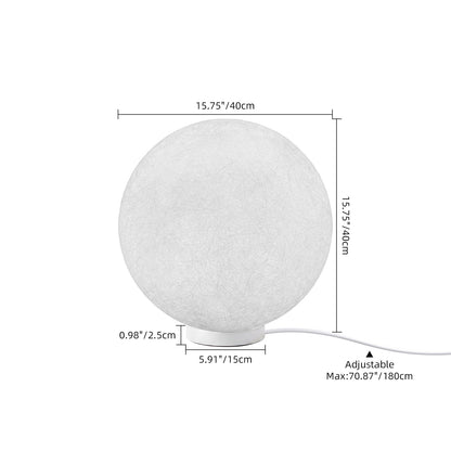 Modern Moon Globe Floor Lamp - Hemp Fiber Orb Table Light