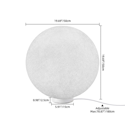 Modern Moon Globe Floor Lamp - Hemp Fiber Orb Table Light