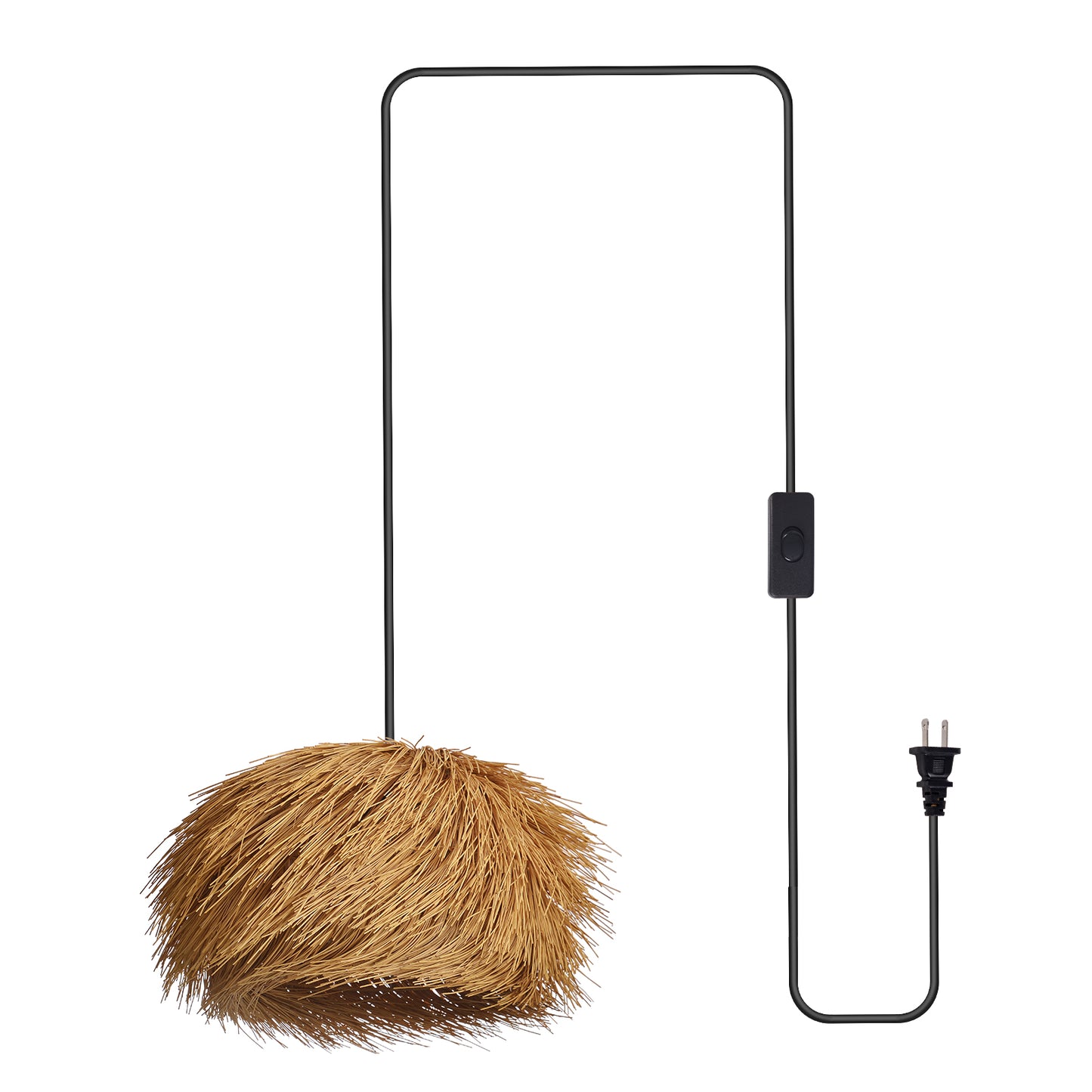 Modern Grass Tassel Pendant Light - Tropical Boho Shaggy Woven Lamp