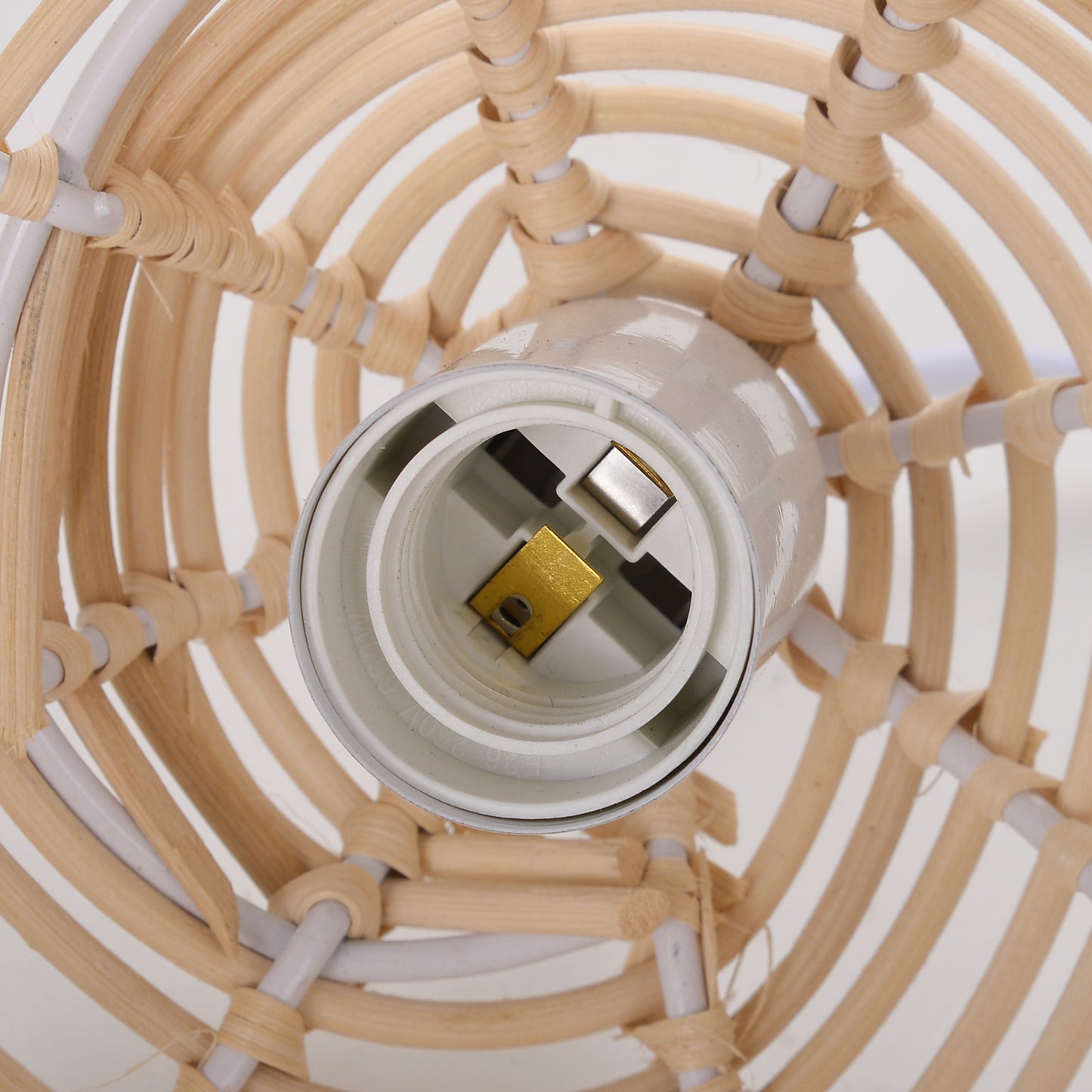 Modern Woven Rattan Ribbon Pendant Light - Japandi Abstract Swirl Lamp