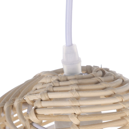 Modern Woven Rattan Ribbon Pendant Light - Japandi Abstract Swirl Lamp