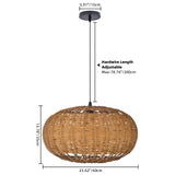 Load image into Gallery viewer, Rattan chandelier retro Japanese style wabi-sabi style bamboo pendant light
