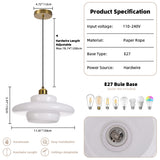 Load image into Gallery viewer, Mid Century Milk White Glass Pendant Light Fixture