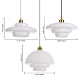 Load image into Gallery viewer, Mid Century Style Milk White Glass Pendant Light