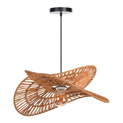 Double Tier Hemp Rope Pendant Light