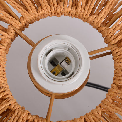 Double Tier Hemp Rope Pendant Light