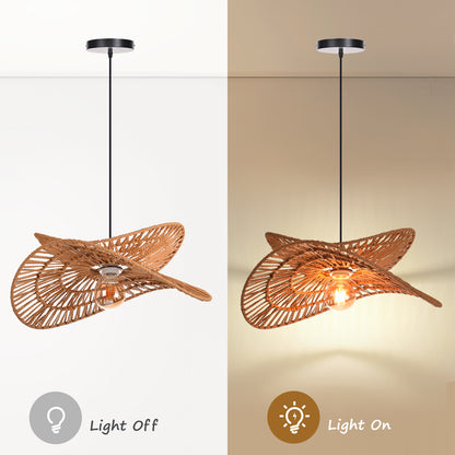 Double Tier Hemp Rope Pendant Light