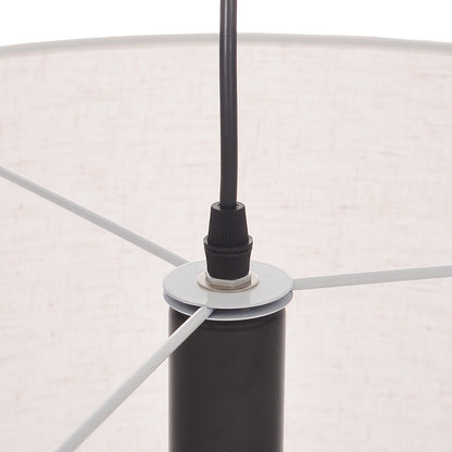 Modern Linen Drum Pendant Light - Japandi Nested Fabric Chandelier