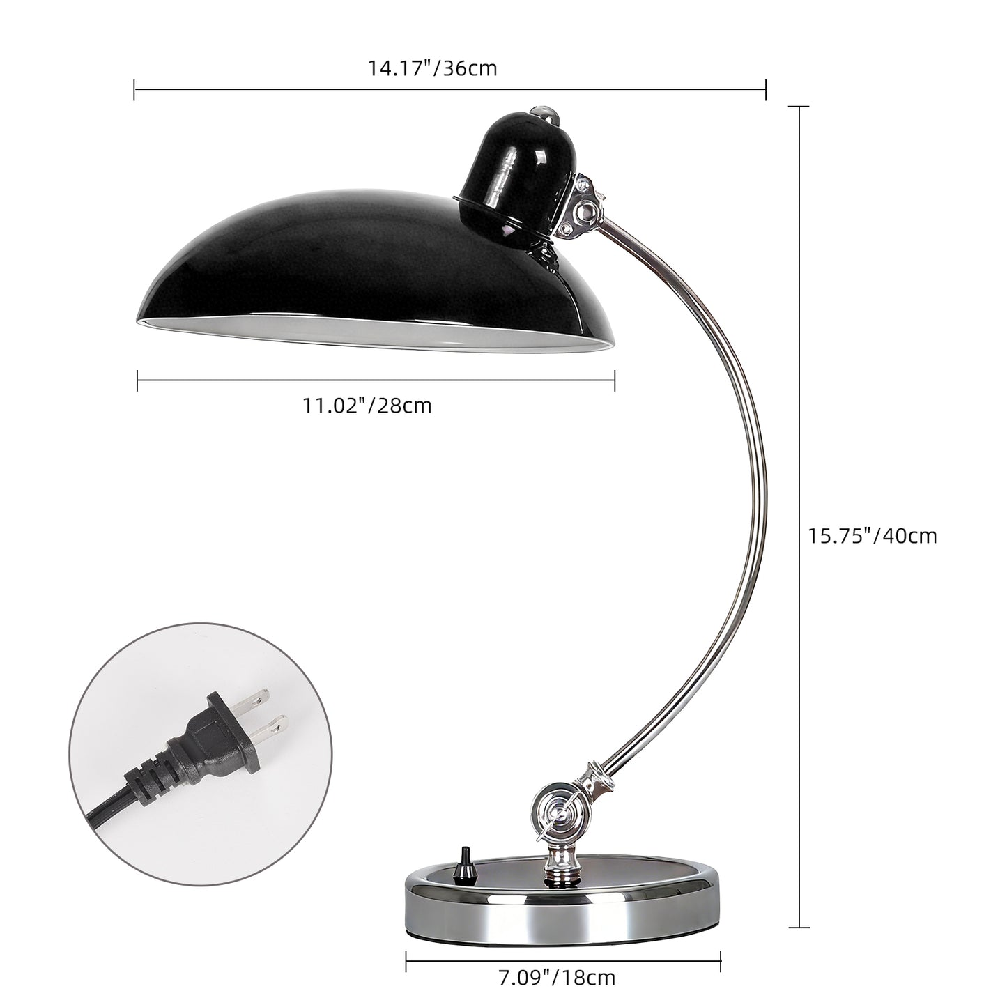 Mid-Century Bauhaus Adjustable Desk Lamp - Vintage Banker's Task Light