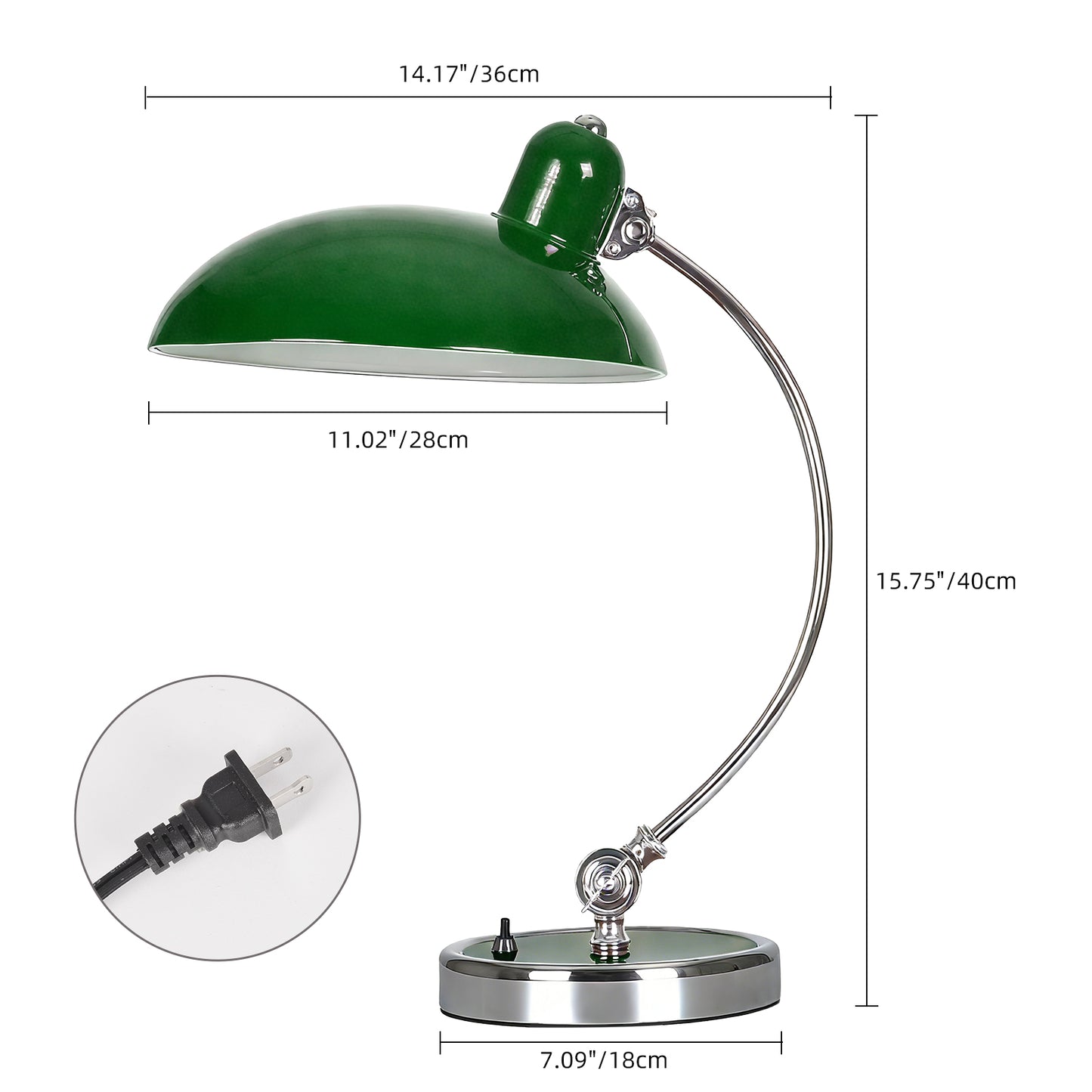 Mid-Century Bauhaus Adjustable Desk Lamp - Vintage Banker's Task Light