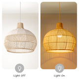Load image into Gallery viewer, Handwoven Rattan Pendant Light for Kitchen Island – Boho Ceiling Lamp
