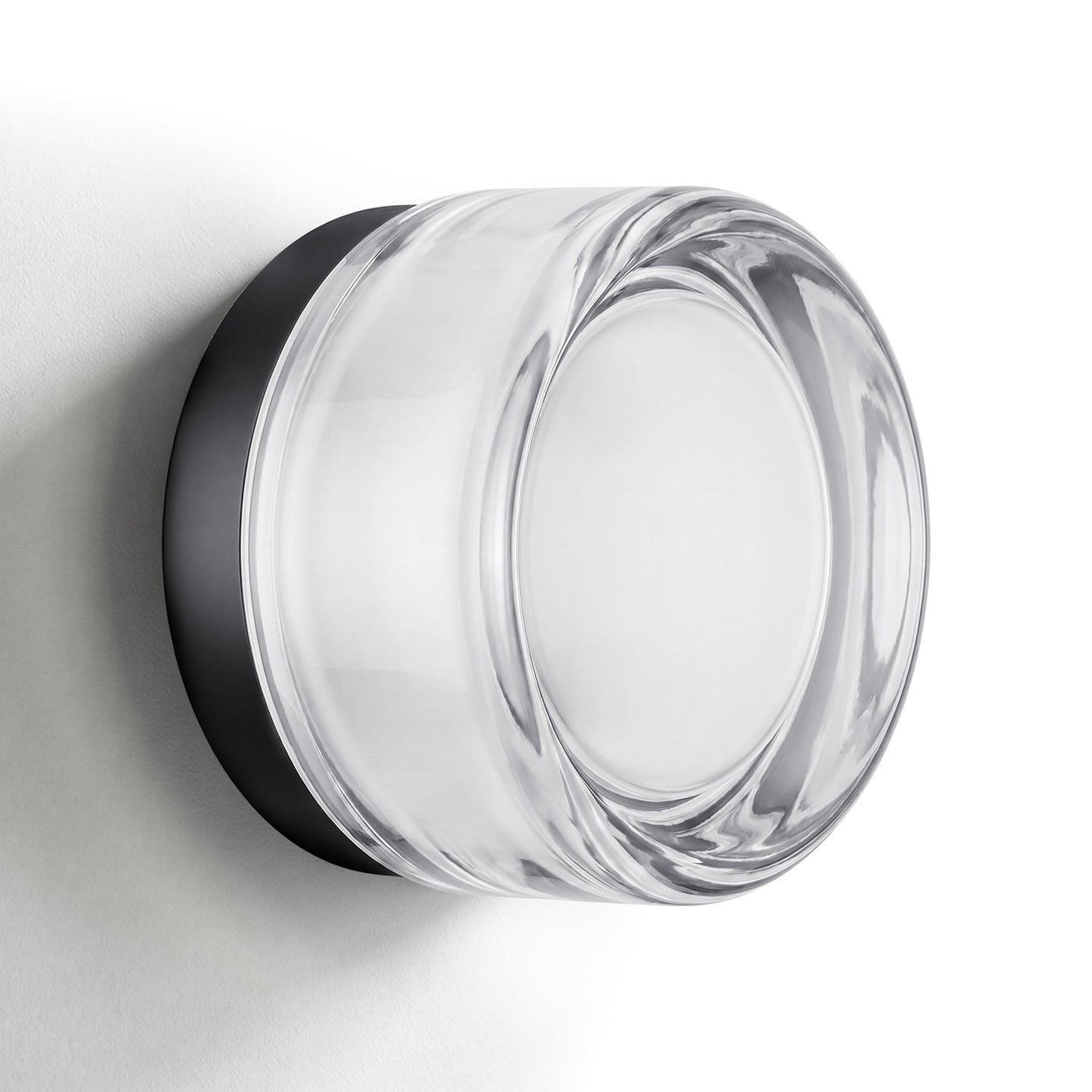 Modern Clear Glass Dimple Wall Sconce & Flush Mount Light - Glass Ceiling Lamp