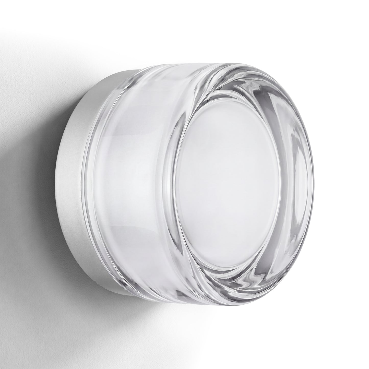 Modern Clear Glass Dimple Wall Sconce & Flush Mount Light - Glass Ceiling Lamp