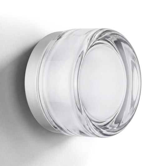 Modern Clear Glass Dimple Wall Sconce & Flush Mount Light - Glass Ceiling Lamp
