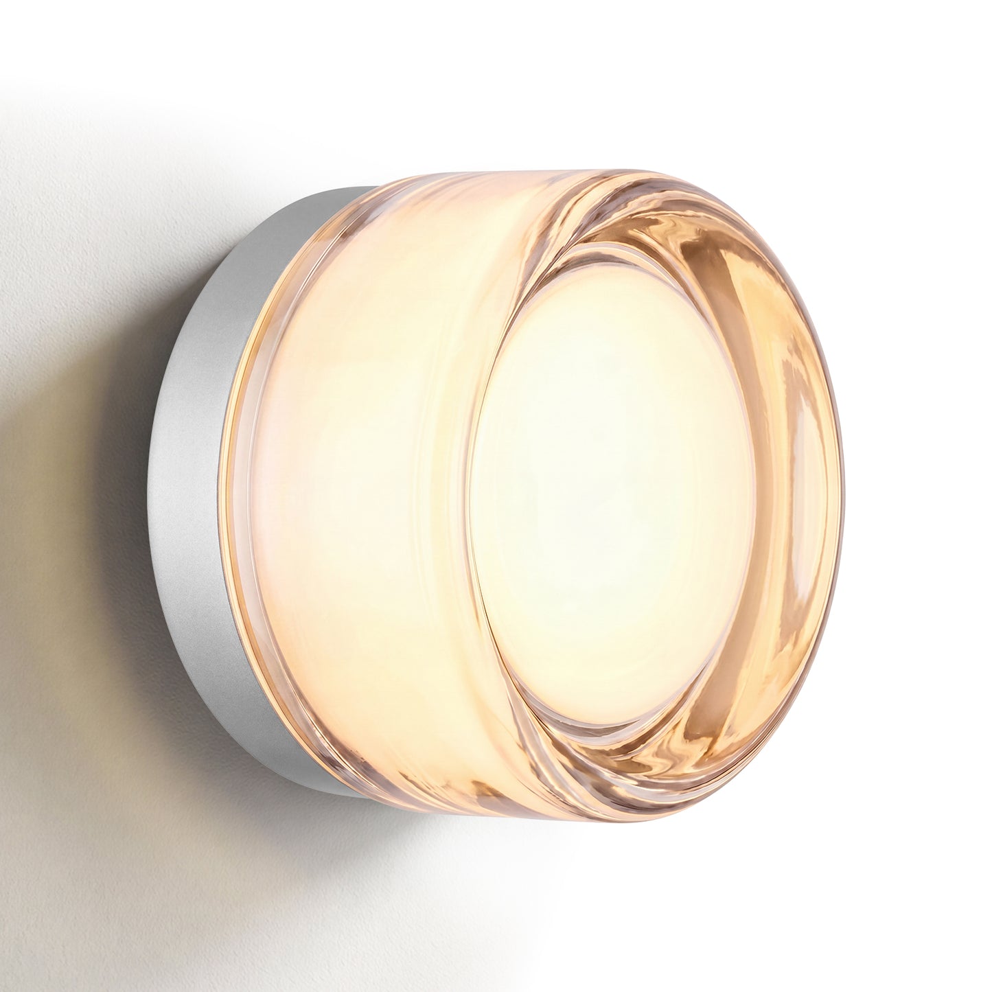 Modern Clear Glass Dimple Wall Sconce & Flush Mount Light - Glass Ceiling Lamp