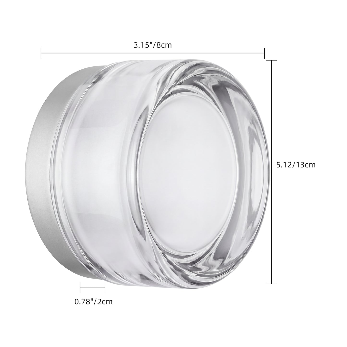 Modern Clear Glass Dimple Wall Sconce & Flush Mount Light - Glass Ceiling Lamp