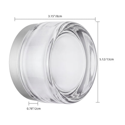 Modern Clear Glass Dimple Wall Sconce & Flush Mount Light - Glass Ceiling Lamp