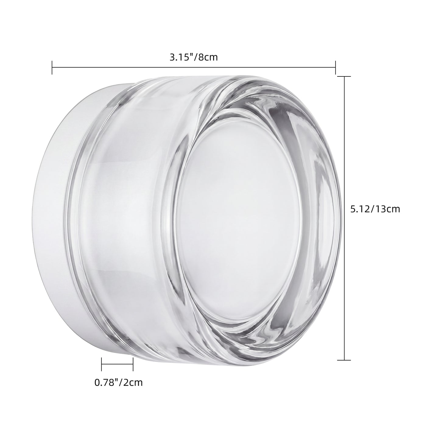 Modern Clear Glass Dimple Wall Sconce & Flush Mount Light - Glass Ceiling Lamp