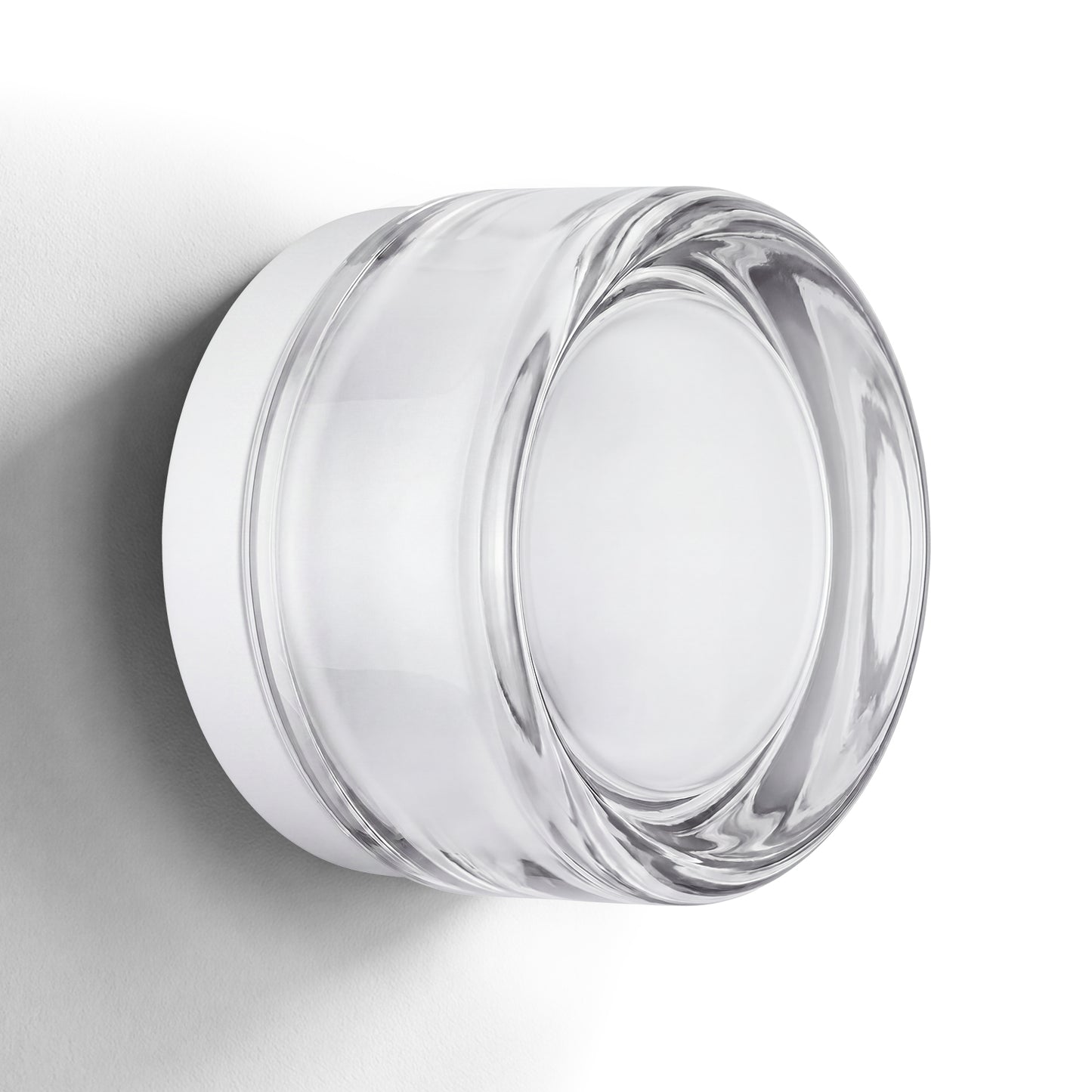 Modern Clear Glass Dimple Wall Sconce & Flush Mount Light - Glass Ceiling Lamp