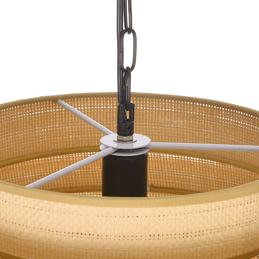 Modern Tiered Wood Veneer Chandelier - Japandi Pagoda Pendant Light