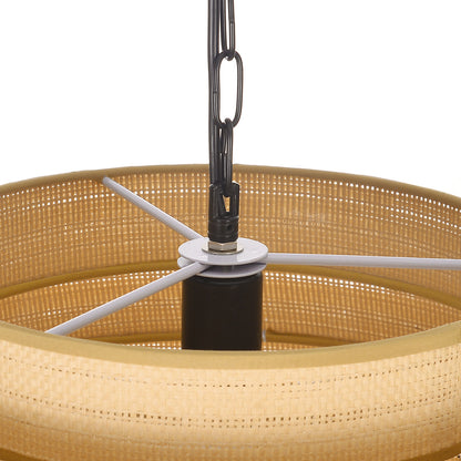 Modern Tiered Wood Veneer Chandelier - Japandi Pagoda Pendant Light