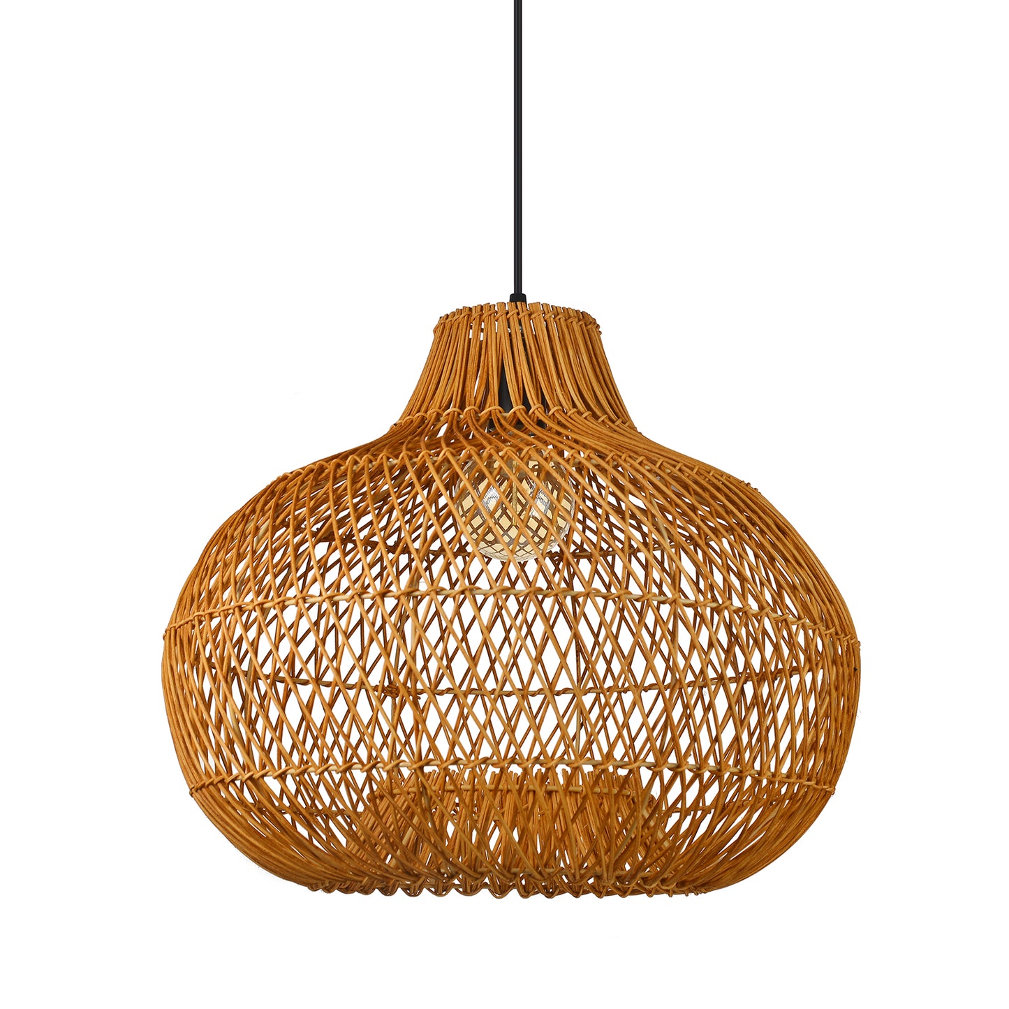 Handmade Rattan Lampshade Wicker Lamp Rustic Pendant Light