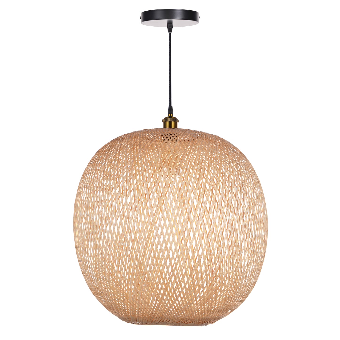 Natural Bamboo Hand-Woven Pendant Light