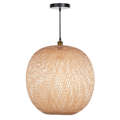 Natural Bamboo Hand-Woven Pendant Light