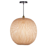 Load image into Gallery viewer, Natural Bamboo Hand-Woven Pendant Light