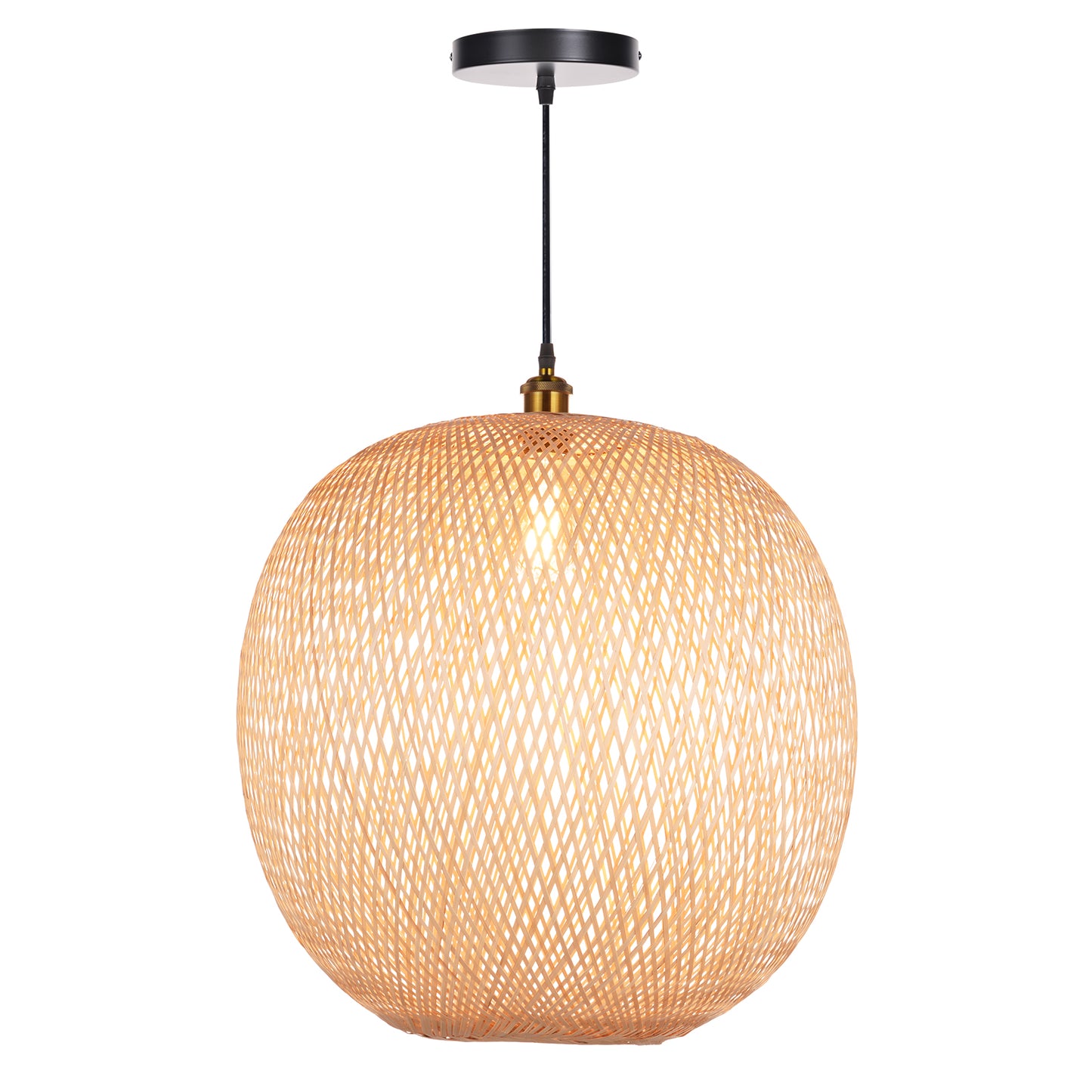 Natural Bamboo Hand-Woven Pendant Light