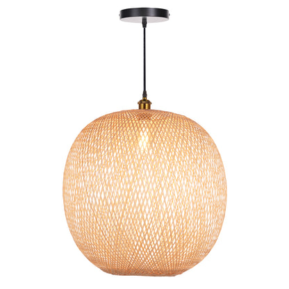 Natural Bamboo Hand-Woven Pendant Light